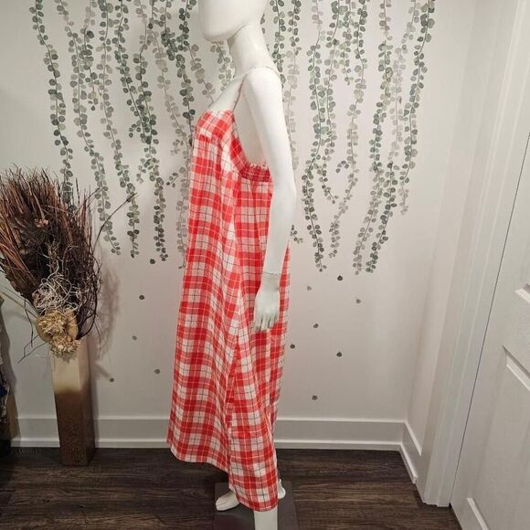 Show Me Your MuMu Oasis Midi Dress In Picnic Plaid Sz XL - Picture 6 of 12